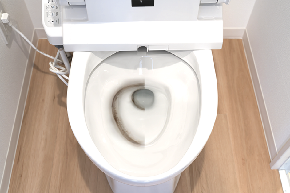 トイレの水垢・黄ばみ汚れのイメージ