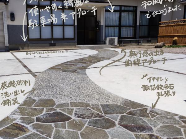 アプローチ 施工事例｜出雲・松江・米子のタケゾーファーム