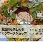 多肉たっぷりリースWorkshop クリスマス、お正月も楽しめる 多肉リースづくりワークショップ (プレゼンテーション) (1)
